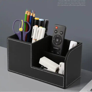 Tv telecomando scatola di immagazzinaggio con 3 scomparti per organizzazione di occhiali wireless con supporto di ricarica usb per ufficio - Product Image 2