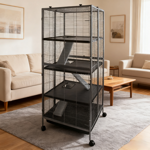 Spacieux 24 "x 24" intérieur fil métallique petit animal <span class=keywords><strong>cochon</strong></span> <span class=keywords><strong>d</strong></span>'<span class=keywords><strong>inde</strong></span> et lapin <span class=keywords><strong>Cage</strong></span> Habitat Mobile Pet Habitat - Product Image 3