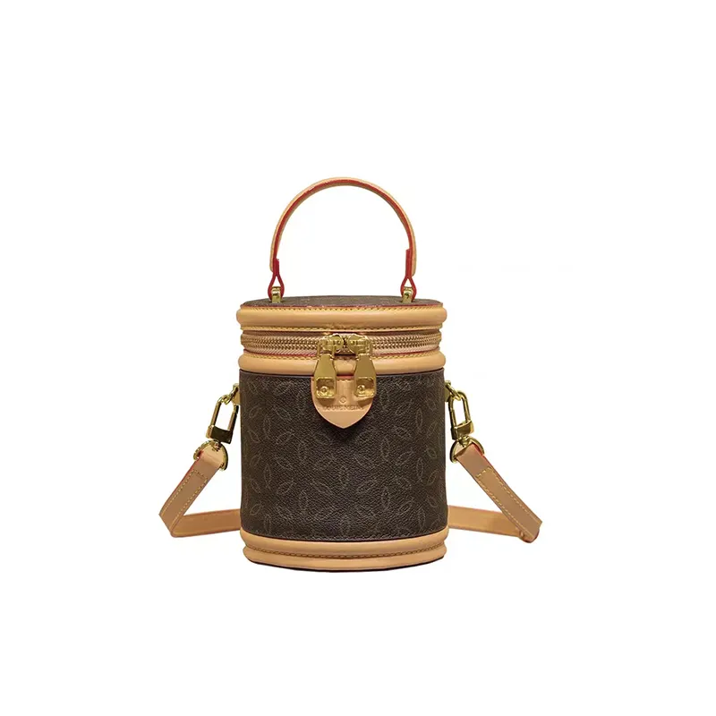 Großhandel Blumen druck Frauen Retro Style Bucket Bag Vintage Handtasche Zylinder Umhängetasche