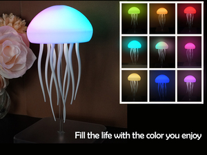 Rgb sạc ABS sứa dẫn đèn bàn với điều khiển từ xa hiện đại từ xa cạnh giường ngủ nhảy múa đèn cho Nhà - Product Image 5