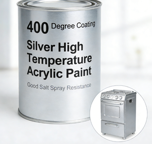 Weishibao 400 Derece Gümüş Akrilik Boya Yüksek Sıcaklık Kaplaması Tuz Püskürtmesine Dayanıklı 16kg Yüksek Sıcaklık Bölgeleri İçin Ev Kullanımı İçin - Product Image 2