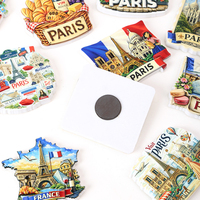 Aimants de réfrigérateur 3D personnalisés en résine, thème France : Tour Eiffel et Arc de Triomphe de Paris – Souvenirs culturels touristiques de la ville, vente en gros