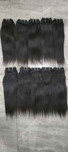 Femmes cuticule alignée brut indien Temple Remy cheveux humains doux droit lisse vague d'eau Style vierge cheveux bruts - Product Image 2