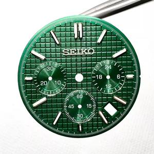 Accesorios de Lujo Nuevos, Esfera Verde de 33.6mm con Tres Agujas, Movimiento de Cuarzo VK63 Luminoso de Lujo, Piezas de Reloj - Product Image 4