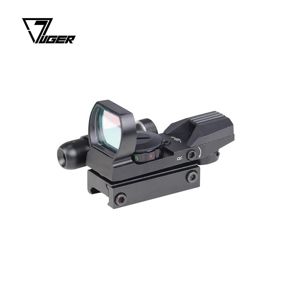 LUGER HD101B Reflex Sight 4 Reticle Red & Green Dot Sight Optics com Visão Laser Vermelho