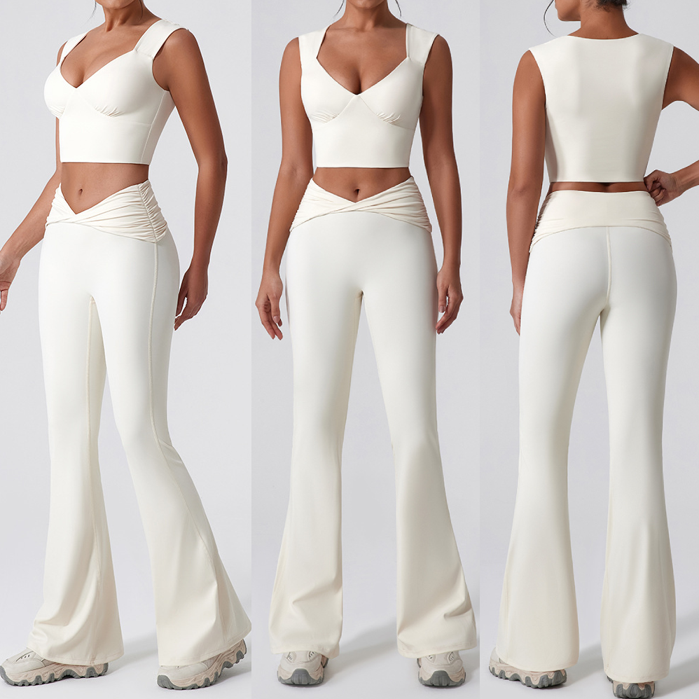 Custom Wholesale Plus Size Yoga Gym Wear Sleeveless 3 Piece Yoga Set Breathable Lightweight High Waist Yoga Sets for Women