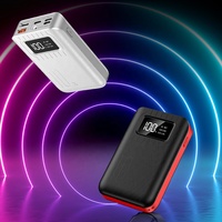 Banque d'alimentation portable haute capacité 10000mAh Affichage LED Charge rapide Ultra mince Charge rapide Micro USB Batterie au lithium 18650