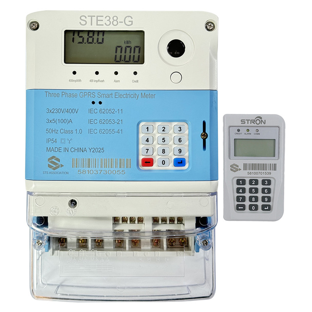 Stron Three Phase Smart Prepaid GPRS LCD Display Energy Meter with Remote Reading AMI/AMR STS Keypad Power Meter
