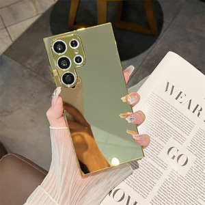 Coque de téléphone miroir de maquillage électro-plaqué tendance pour filles et femmes, étuis en PU antichoc pour <span class=keywords><strong>Samsung</strong></span> <span class=keywords><strong>S23</strong></span> <span class=keywords><strong>Plus</strong></span> S25 S24 Ultra - Product Image 6