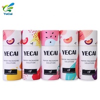 Tube poussoir en papier kraft recyclé 2,5 oz à bas prix avec impression invisible pour déodorant, baume à lèvres, huile essentielle, crème pour le visage, perruques