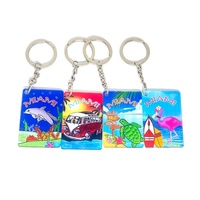 Fuji Souvenirs Vente à chaud Porte-clés en acrylique imprimé de toutes formes style océan Décoration de maison