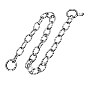 โซ่คล้องคอสุนัขรูปไข่สั้นแข็งแบบคลาสสิกทำจากสแตนเลส304ทนทานต่อสภาพอากาศและเคี้ยวอุปกรณ์ฝึกสัตว์เลี้ยง - Product Image 1