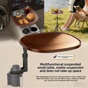Adjustable Armrest Tray <strong>Table</strong> 360&deg; Rotatable Car Cup Holder Multifunctional Universal Vehicle Desk for Laptop,Snack Easy Install - Product Image 5