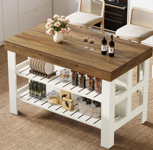 Custom Modern MDF Wooden Display Bar Shelf Cabinet Kitchen Island Storage Shelves Luxury Bar Cabinet <b>Table</b> with Storage Function - Product Image 3