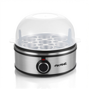 Cuiseur à œufs électrique AKANE 350W, capacité de 7 œufs, fonction d'arrêt automatique, bol en acier inoxydable <span class=keywords><strong>pour</strong></span> la préparation d'œufs à la <span class=keywords><strong>coque</strong></span>, durs ou mollets - Product Image 2