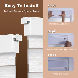 Persianas Zebra Modernas, Sin Taladro, Sin <span class=keywords><strong>Herramientas</strong></span>, Inteligentes, Motorizadas <span class=keywords><strong>con</strong></span> WiFi, Control Remoto, <span class=keywords><strong>Panel</strong></span> Solar para Sala de Oración - Product Image 6