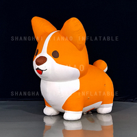 Corgi inflable mascota perro inflable de dibujos animados perro Pug inflable para decoración o publicidad o eventos