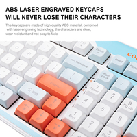 Nouveau clavier mécanique filaire USB 2.0 ergonomique à 98 touches en plastique ABS, rétroéclairage RGB, échange à chaud, support réglable, pour le gaming