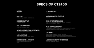 CTECHI 공장 직판 EU & US 플러그 2kWh 2048Wh 파워 스테이션 2400W 태양광 휴대용 파워 스테이션 (UPS MPPT 컨트롤러 포함) - Product Image 3