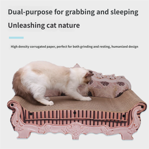 Ekstra Büyük Sevimli Tarz Kedi Tırmalama Tahtası Kanepe Şezlong Kedi Yatağı Oluklu Kağıt Tırmalamaya Dayanıklı Tüy Dökmez Kedi Oyuncağı - Product Image 2