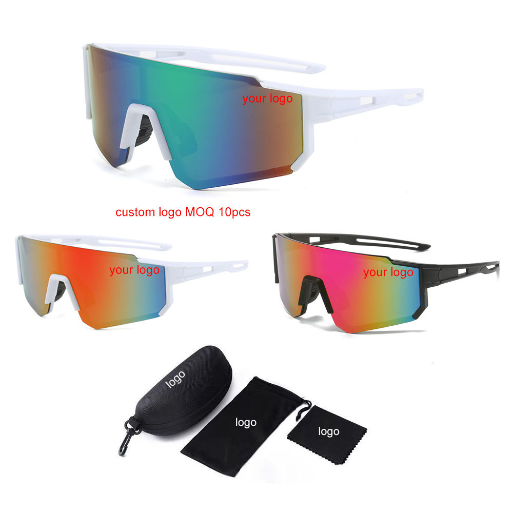 Latest Dazzling Outdoor Designer Futuristic UV400 Sports Glasses Custom Logo for Cycling Sports Glasses Sunglasses