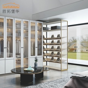 Stile nordico di lusso <span class=keywords><strong>armadio</strong></span> disegni <span class=keywords><strong>armadio</strong></span> in legno Su Misura di disegno semplice <span class=keywords><strong>armadio</strong></span> bianco stile per la <span class=keywords><strong>camera</strong></span> da letto - Product Image 5