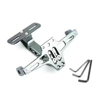 Support de plaque d'immatriculation universel pour moto, réglable CNC, pour la modernisation et la rénovation de moto