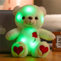 Ours en peluche LED, jouets en peluche doux, rembourrés de coton PP long, légers, 11-30 cm, unisexe, à partir de 8 ans, cadeaux en gros pour la fête des mères, la Saint-Valentin