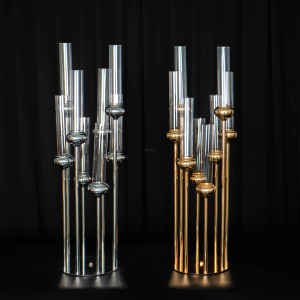 เชิงเทียนโลหะ 8 หัว ดีไซน์หรูหรา สำหรับตกแต่งงานแต่งงานและงานอีเว้นท์ - Product Image 5