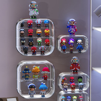 Présentoir mural sans perçage, support en acrylique transparent pour Lego Sets Toy Models Blind Boxes avec crochet adhésif
