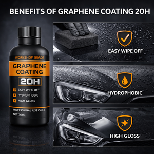 GRAPHONEX Luxaron Graphene Ceramic 20H น้ำยาเคลือบสีรถยนต์ เงาสูง กันน้ำ (70 มล.) ความหนา 60 ไมครอน ทนทานต่อค่า pH 2-12 - Product Image 2