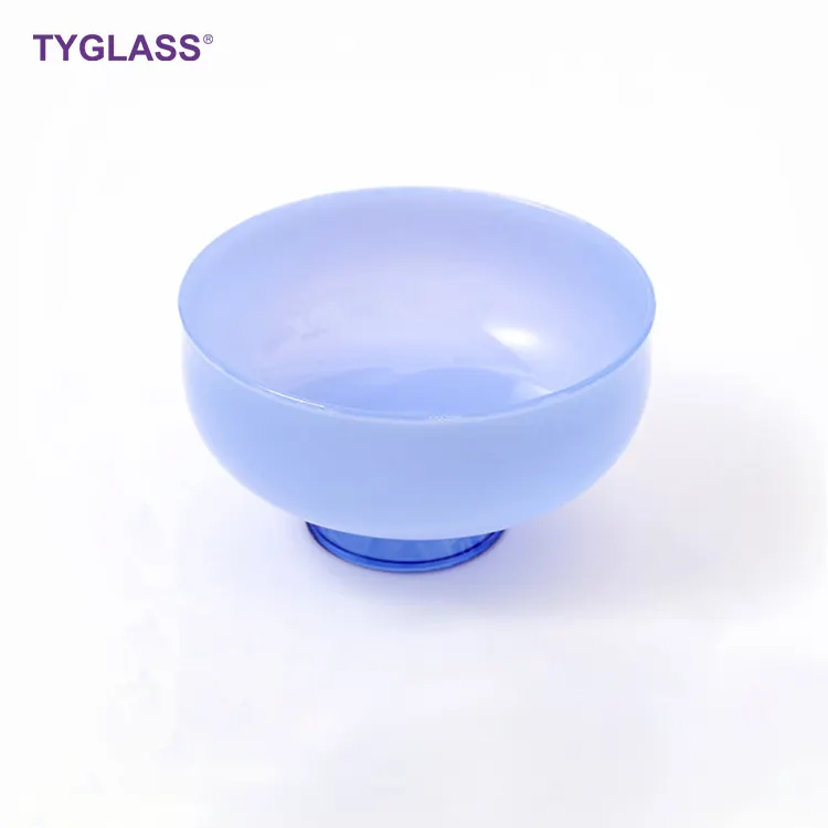 Hot Sale Customized Color Glassware Bowls Creativity Modern Style fruit ice cream Colored Borosilicate Glass Bowl and Cup