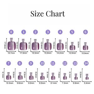 Pièce d'ongle d'orteil préfabriquée semi-finie en forme d'œil de chat Hadiyah <span class=keywords><strong>Beauty</strong></span>, en boîte, détachable, à porter - Product Image 3