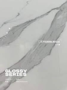 Piastrelle Moderne in Pietra Bianca Smaltata per Pareti e Pavimenti, Piano di Lavoro in Quarzo Artificiale, Materiale in Pietra Naturale - Product Image 2