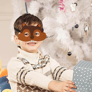 Máscara de Animais de Feltro para Crianças para Festa de Páscoa, Fantasia de Animal para Aniversário, Esquilo, Leão, Guaxinim, Jacaré - Product Image 3