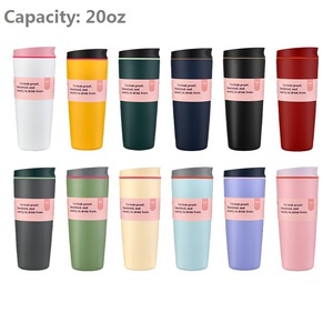 กระบอกน้ำสุญญากาศสแตนเลสขนาด 20 ออนซ์ สำหรับเครื่องดื่มร้อน/เย็น ใช้สำหรับเดินทางและสำนักงาน - Product Image 2