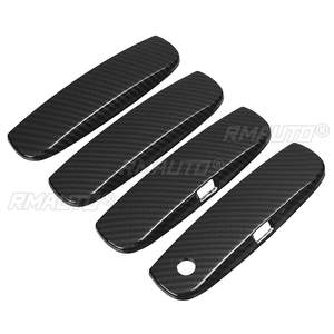 สำหรับ Dodge Charger 2011-2021 ชุดตกแต่งฝาครอบมือจับประตูด้านนอกรถยนต์ วัสดุ ABS ลายคาร์บอนไฟเบอร์ สีดำ - Product Image 3