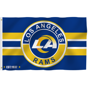 En Stock, Bandera de Equipo de Fútbol Americano 3x5 pies, Diseño Personalizado de Alta Calidad, Bandera de Los Angeles Rams 100% Poliéster, Bandera Deportiva de la <span class=keywords><strong>NFL</strong></span> - Product Image 1
