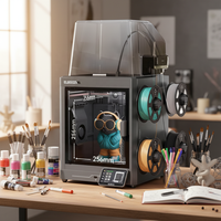 Printer 3D FDM ELEGOO Centauri Carbon CC2 2026 Baru, Volume Cetak 256*256*256mm, Perataan Otomatis Penuh, Printer 3D Multi-Warna