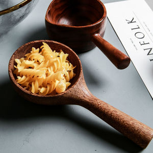 Wooden Ladle With Handle For Serving Soup Rice And Fruit Kitchen Utensil - Product Image 4