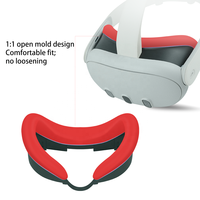 Coque en silicone confortable et résistante à la transpiration pour casque VR, accessoire de jeu, protection faciale pour Quest 3, fabriquée en Chine - Nouveauté 2023