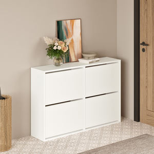 European Style White Modern Modular Adjustable Indoor/Outdoor Living Room <b>Shoe</b> <b>Rack</b> High Quality Wooden Furnitures Hotel Halls - Product Image 4