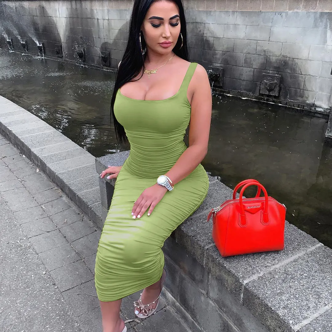 Casual Dresses women's clothing 2022 sleeveless robe gowns for women long bodycon dresses women
