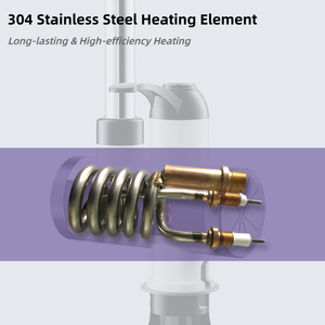 Elektrische Schnellheizung 2025 Neue Sofort-Warmwasserhähne 3s Sofort-Küchenarmaturen mit LED-Temperatur-Digitalanzeige aus Kunststoff - Product Image 3