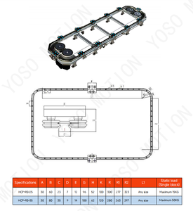 Riel de Guía Lineal Curvo Rectangular HCP-RS, Línea de Transporte Automática, Componentes Centrales de Engranajes y Bloques de Rodamiento para Industrias CNC - Product Image 4