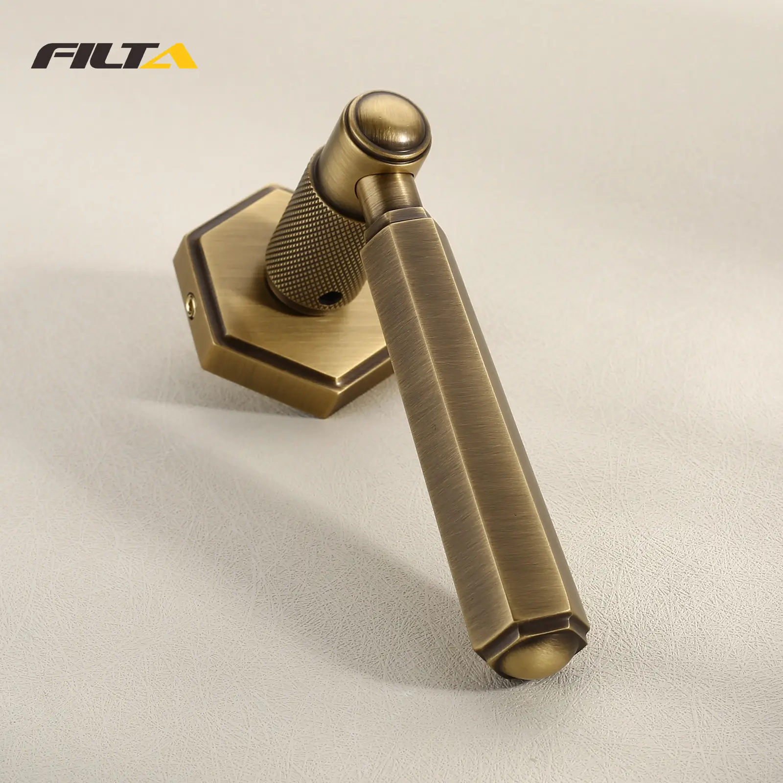 Hiện đại cửa xử lý nội thất hình lục giác Brass cửa xử lý với bộ khóa