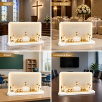 Support de présentation rotatif en acrylique de luxe personnalisé pour produits de soin et cosmétiques avec éclairage LED, couleur et taille personnalisables - Fabricant