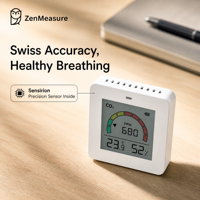 ZenMeasure - Mètre de qualité de l'air multifonctionnel intelligent - CO2 - Température - Humidité - Capteurs environnementaux - Module pour appareil portable 5.0
