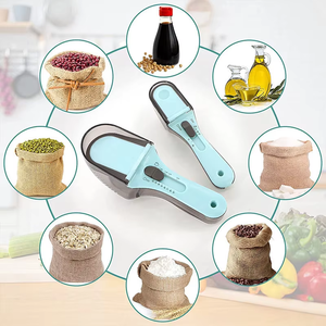 Herramientas de medición de cocina Cuchara medidora ajustable magnética Cuchara inteligente con escala Juego de cucharas medidoras de plástico - Product Image 4