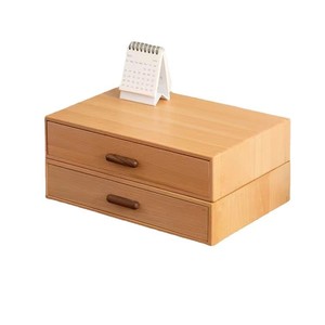 Solid Wood Minimalist <b>Drawer</b> <b>Storage</b> <b>Box</b> Rectangle Desktop Organizer Office Bedroom Use - Product Image 2